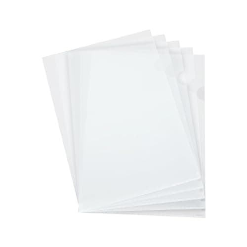 Image of G4GADGET Heavy Duty A4 Clear Plastic Open Top & Side Report File Project Presentation Covers Pack of 50, packaging may vary