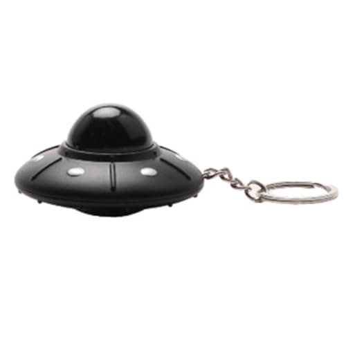 Image of JSGHGDF Cute Ufo Keyring Mini Led Light Flying Saucer Keychain Creative Spaceship Model Pendant Jewelry For Children And