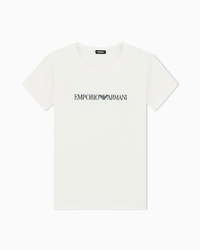 Image of EMPORIO ARMANI Women's Everyday Cotton T-Shirt, White, L