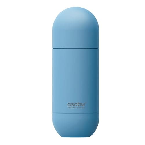 Image of Asobu Orb Stainless Steel Double Wall Insulated Travel Water Bottle – Lid Doubles as a Cup 14 Ounce