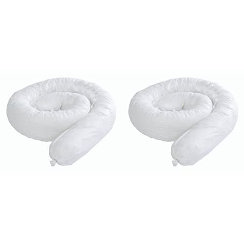 Image of White Oil Only Absorbent Sock - Oil and fuel Only Spills 1.2 Metre Spun Bound Absorbs 8L Oil and Fuel based liquids For Hazardous Liquid Spills and Leaks, White UK Made