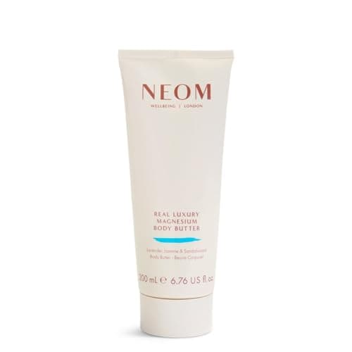 Image of Neom - Magnesium Body Butter | 6.76 Fl Oz (200ml) | Lavender, Sandalwood & Jasmine | Calming Lotion with Essential Oils | 100% Natural Fragrances | Nourish & Soften | Signature De-Stress Scent