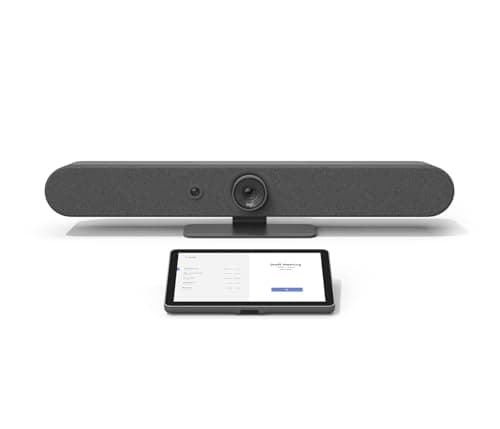 Image of Logitech Rally Bar Mini All-in-One Conference Camera with TAP IP Touch Controller Kit – 4K UHD PTZ Camera, 4x Zoom, Dual Speakers, 6 Microphones, 10.1” Display, Oleophobic, Graphite (Renewed)