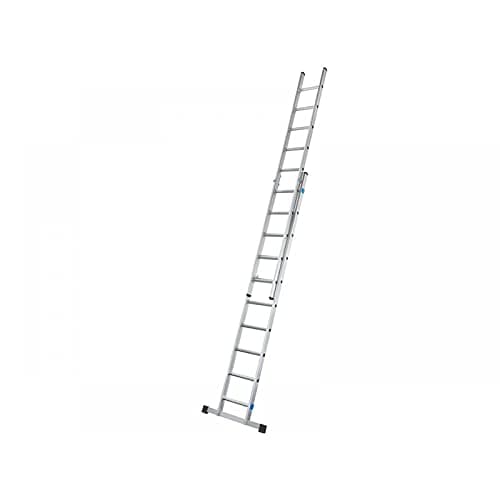 Image of Zarges Double Extension Ladder with Stabiliser Bar 2-Part D-Rungs 2 x