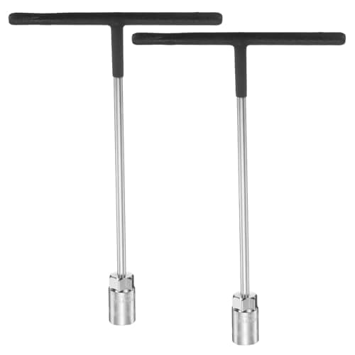 Image of sourcing map 2pcs T-Handle Socket Wrench 19mm Metric High Carbon Steel 6-Point Hex Hexagon T-Shape Spanner with Non-Slip Handle for Motorcycle Vehicle Car Bicycle Repair