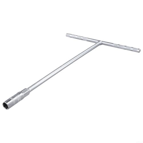 Image of Metal T Handle Socket Wrench Hexagon Spanner T-type Tool for Auto Bike Maintenance Garage Workshop 8mm 10mm 12mm 13mm 14mm Optional Size Silver Finish Handy Equipment(10mm)