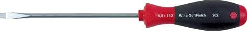 Image of Wiha 302 workshop slotted screwdriver, blade width: 5.5 mm, blade length: 125 mm, DIN ISO 2380