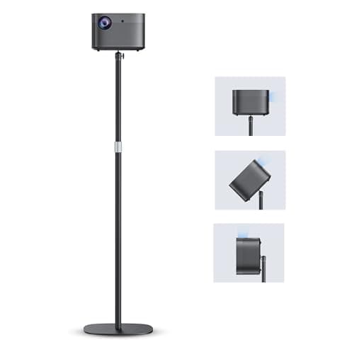 Image of POLESTO Projector Stand, Universal Floor Mount with Adjustable Height 20''-50'', Compatible with Projector, Camera, Webcam for Home & Office & Outdoor