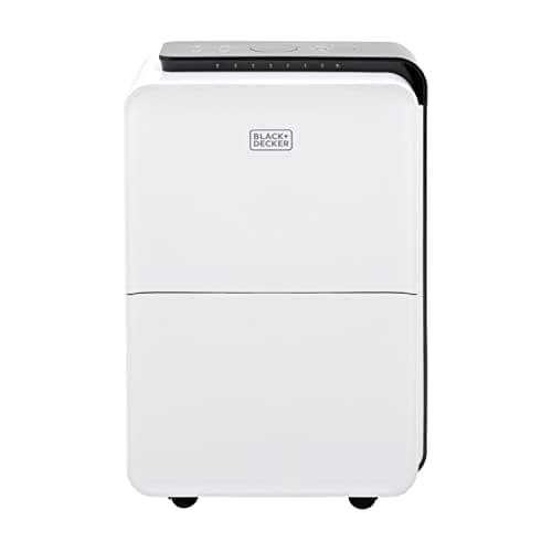Image of BLACK+DECKER 30L Dehumidifier, 4-in-1 Functionality, 24 Hour Timer, Large 4 Litre Water Tank, White, BXEH60008GB