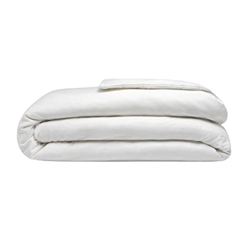 Image of Belledorm Brushed Cotton Duvet Cover, Double, White, 100% Brushed Cotton for Comfort