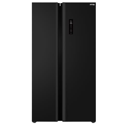 Image of HYE American Fridge Freezer - Side By Side American Style Fridge Freezer, No Frost, 92cm Wide, 505L Freestanding Design, Low Noise (37dB), Sleek Black Finish Ideal For Large Families - RF01AM505B07