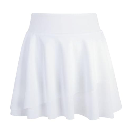 Image of Bezioner Tennis Skirt Girls Pleated Golf Skirts School Skater Skirt High Waist Skorts for Girls White XL(10-12years,130-150 cm)