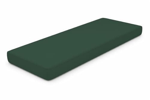 Image of Molten Creek® Waterproof Garden Bench Cushion, Outdoor Seat Cushion 2 Seater 3 Seater, Thick Padded Patio Cushion, Weather Resistant, Durable Outdoor Seating. (Bottle Green, 3 Seaters (18x55x2inch))