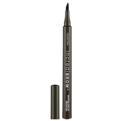Image of Collection Cosmetics Incredibrow Microblade Brow Pen, 24-Hour Wear, Smudge and Waterproof, Dark Brunette