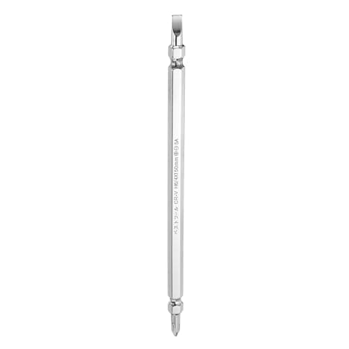 Image of sourcing map Magnetic Double Ended Screwdriver Bit 4mm PH2/SL6 6"/150mm 1/4" Hex Shank CR-V Steel Phillips Cross Slotted Flat Screw Driver Bit for Power Screwdriver Impact Drill Tool