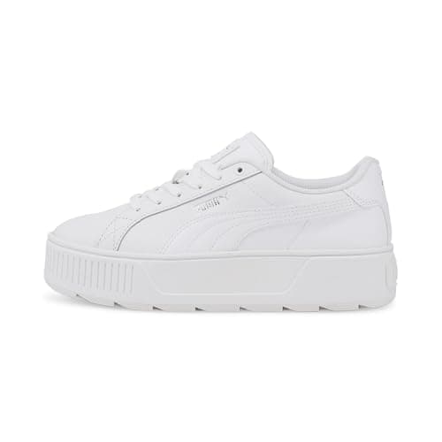 Image of Puma Women Karmen L Sneakers, Puma White-Puma White-Puma Silver, 4 UK