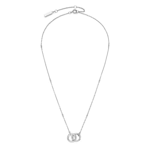 Image of Olivia Burton Women's INFINITE Collection Necklace in Stainless Steel with Intertwined Rings - 24100311