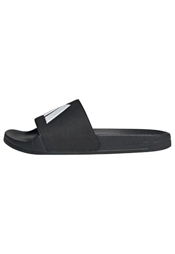 Image of adidas Unisex ADILETTE SHOWER SLIDES, Core Black/Cloud White/Core Black, 7 UK