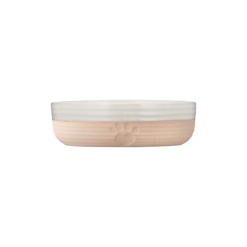 Image of Mason Cash Hearts Paw Small Pet Bowl, 13cm Diameter, 250ml Capacity Ideal for Cats, Puppies & Small Dogs, Durable Stoneware, Dishwasher & Freezer Safe