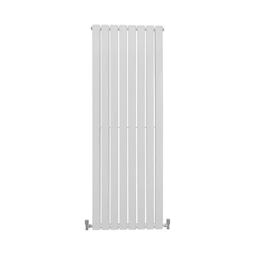 Image of Designer Radiators 160 x 56cm Flat Panel Modern Central Heating Gloss White Vertical Column Double Panel Wall Mounted Slimline Kitchen Living Room Bathroom Commercial Cleaning Brush & Fixing Kit