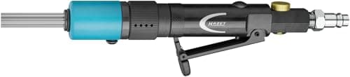 Image of HAZET Mini Needle Scaler 9035M-6, 235.6 mm Length, Compressed Air Operated, Gentle Cleaning of Dirty Parts, 13 Stainless Steel Needles, 3000 Beats/min, 360 Degree Air Outlet