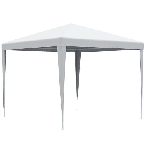 Image of Outsunny 2.7m x 2.7m Garden Gazebo Marquee Party Tent Wedding Canopy Outdoor, White