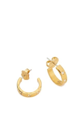 Image of Kate Spade New York SET IN STONE Huggies, Clear/Gold