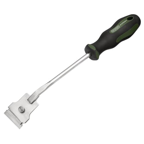 Image of Draper Expert Glass Scraper, SVCM Steel Blade - 23655 - Long Reach Ergonomic Soft Grip Handle