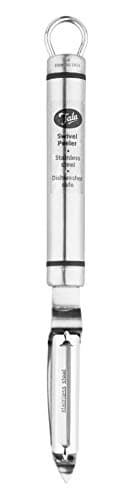 Image of Tala Stainless Steel Swivel Peeler, Ideal for Peeling Different Shaped Surface Areas of Fruits and Vegetables, with Potato Eyer, Dishwasher Safe