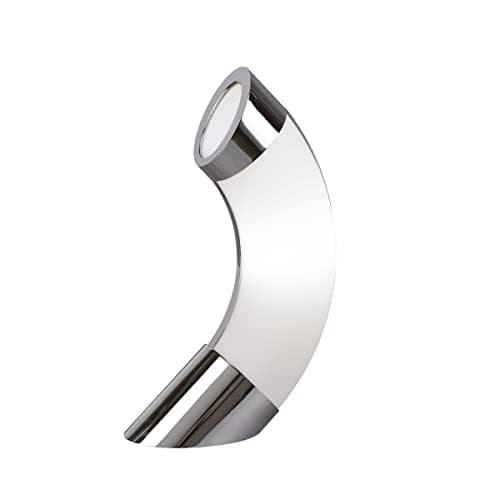 Image of Inspired Mantra Fusion Guss Table Lamp GU10 1 Light L1/SGU10, Polished Chrome/White Acrylic, CFL Lamps Included