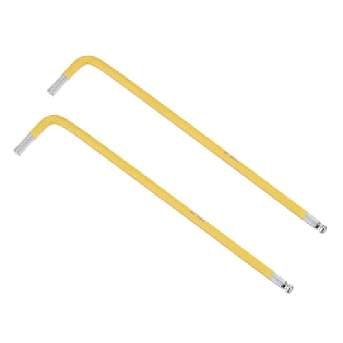 Image of TOP-VIGOR 2Pcs 4mm Ball End Hex Key Wrench, L Shaped Long Arm Ball Point Hexagon Keys Allen Key for Household DIY, Professional Machine Repairing