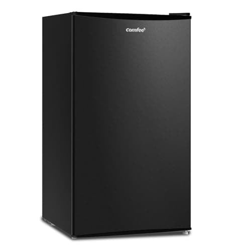 Image of COMFEE' RCU60BL2UK(E) 60 Litre Freestanding Under Counter, 48cm Upright Freezer Adjustable Thermostat, Reversible Door, 4 Star Freezer Rating Drawer, Black