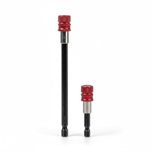 Image of Beesavvy 2-Piece Quick Release Bit Holder Set, Magnetic Extension Bar & Bit Adapter, Durable, Secure, and Easy to Use, Compatible with Drill Drivers, Screwdrivers & Impact Tools, ¼-Inch Hex Shank,