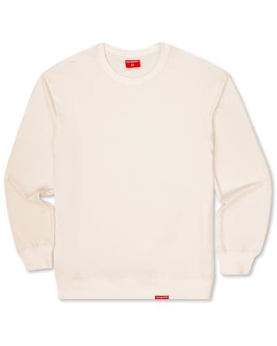 Image of Kingsted Sweatshirts for Men – Super Soft Lightweight Sweater – Premium Terry Fabric – Classic Everyday Comfort Fit, Cream, L