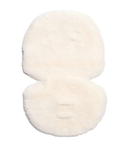 Image of Mamas & Papas Baby Luxury Sheepskin Liner for Pram, Pushchair, Buggy, Stroller – Glacier White