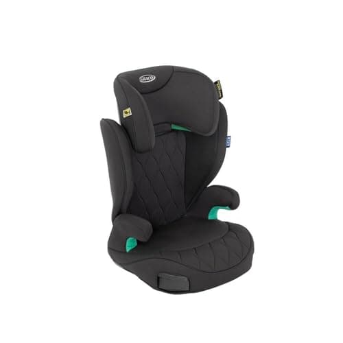 Image of Graco Affix i-Size R129 with ISOFIX Highback Booster car seat with cupholders, Suitable from 100-150cm (approx. 3.5 to 12 years), Midnight fashion
