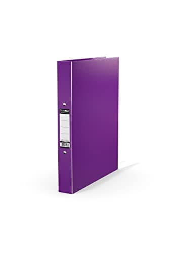 Image of Durafile Ring Binder A4 File, Purple, Single File Folder Organiser, Heavy Duty Board Construction Folders for Paperwork Ring Binder, Ideal Folder for School, Home & the Office