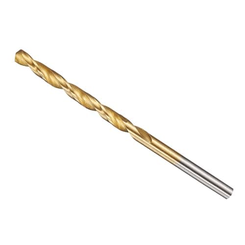 Image of PATIKIL 3/16" Drill Bit, Jobber Straight Shank 4341 High-Speed Steel 11 Drill Bit, Jobber Straight Shank 4341 High-Speed Steel 118° TiN Coated for Medium-hard Metal Steel Acrylic - 2 Pack