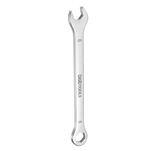Image of sourcing map Thin Combination Wrench 6mm Offset 6-Point Ended Box and 15° Angled Open End Mini Combination Wrench 30Cr13 Stainless Steel Quenching Polish Metric Spanner with for Auto Repairs
