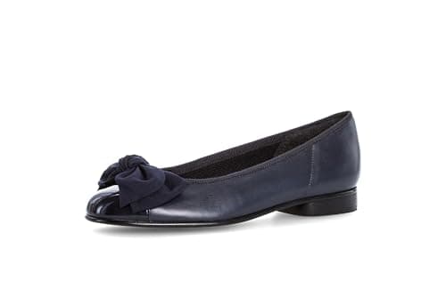 Image of Gabor Women's Basic Ballet Shoes, Blue Leather/Patent, 6 UK