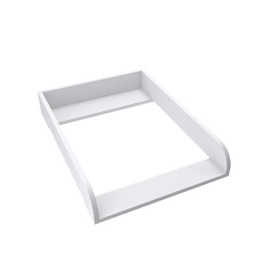 Image of regalik Changing Top for IKEA Malm, Changing Table Topper for 48 cm Dressers, Removable Changing Unit, Rounded Front Panels, White, 72cm x 54cm