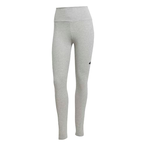 Image of adidas Women's Essentials Big Logo Cotton Leggings, Medium Grey Heather/Black, S Tall