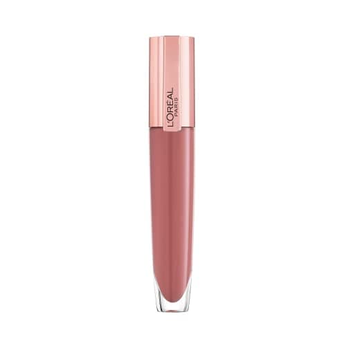 Image of L'Oréal Paris Shiny Lip Gloss for Maximum Volume, Nourishing Effect, with Hyaluronic Acid and Collagen AS Fragments, Glow Paradise Brilliant Signature Plump-in-Gloss, No. 404 I Assert