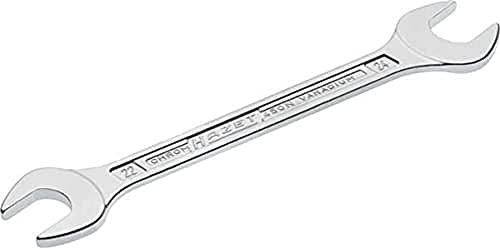 Image of HAZET 450N-22X24 254.6 mm Hexagon Profile Double Open-End Wrench - Chrome-Plated