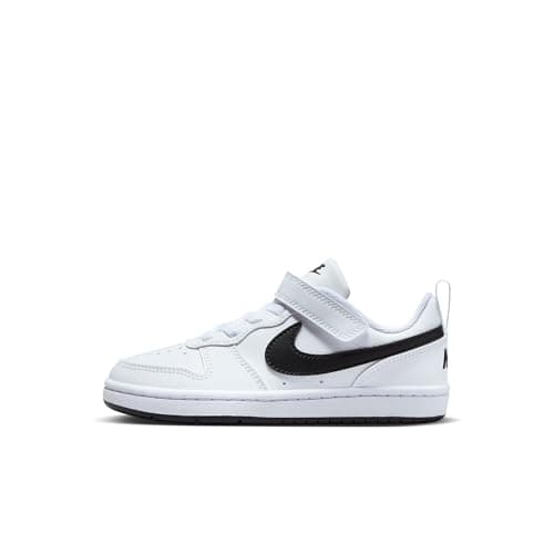 Image of Nike Unisex Kids Court Borough Low Recraft (Ps) Sneaker, White Black, 13 UK