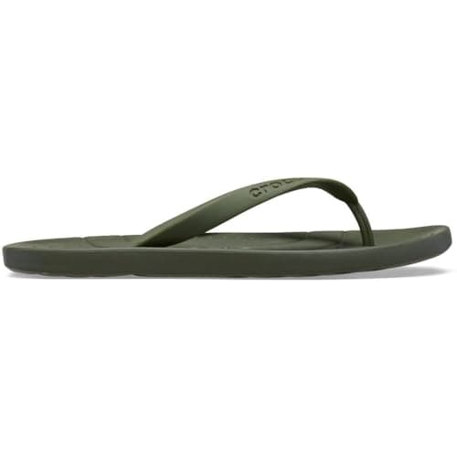 Image of Crocs Unisex-Adult Flip Flops, Army Green, M7/w8 UK