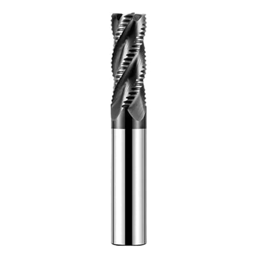 Image of 1pc HRC65 4-Flute Roughing End Mill Tungsten Steel Carbide Black Nano Coating Milling Cutter For CNC Machining Endmills Tools(6.0x25Cx6Dx75L)
