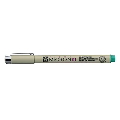 Image of SAKURA Pigma Micron 01-0.25 mm Green Fineliner - Waterproof Permanent Archival Ink