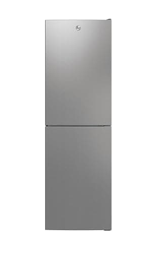 Image of Hoover H-FRIDGE 300 Freestanding Fridge Freezer 50/50, 2 Doors, Low Frost Technology, E Class, 252L Total Capacity, Internal Display, Integrated Handle, Silver, 54.5x55x176 cm - HOCT3L517ESK-1
