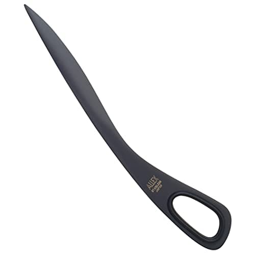 Image of ALLEX Letter Opener Black 6.7" Sword Envelope Opener Knife, Razor Japanese Stainless Steel Blade (Non-Stick Fluorine Coating), Mail Opener Paper Knife Tool All Metal, Made in Japan